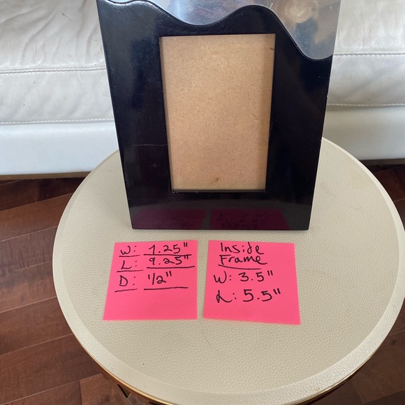 Groovy Glam Black Lacquer & Silver Picture Frame - Picture 4 of 6